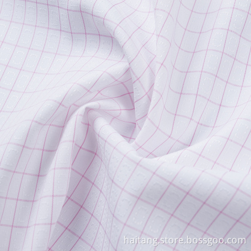 Check Microfiber fabric Uniform Fabric Sedate Shirt Textile